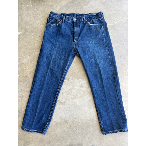 Levi's Other - Levi's 505 Regular Fit Straight Leg Jeans Dark Wash Blue Denim Men's 40x30